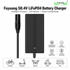 Fuyuang 58.4V 2A LiFePO4 Battery Charger for 16S 51.2V E-bike, Scooter and Motorcycle Packs