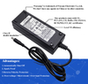 Fuyuang FY1904750 19V 4.74A Universal Laptop Power Adapter with 5521 / 5525 DC Tips, CE UKCA SAA KC PSE Approved