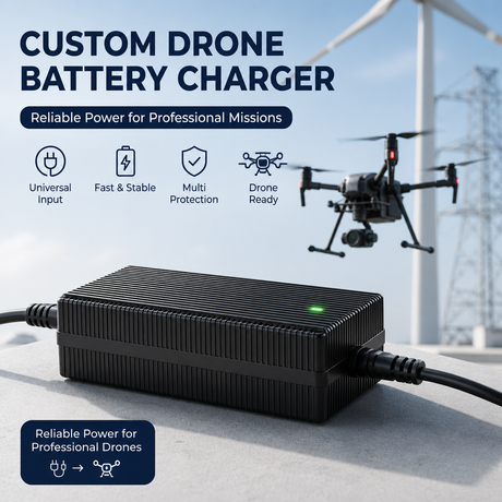 Fuyuang FY2525000 25.2V 5A 6S Fast Li-ion Battery Charger with PFC for Industrial Drones