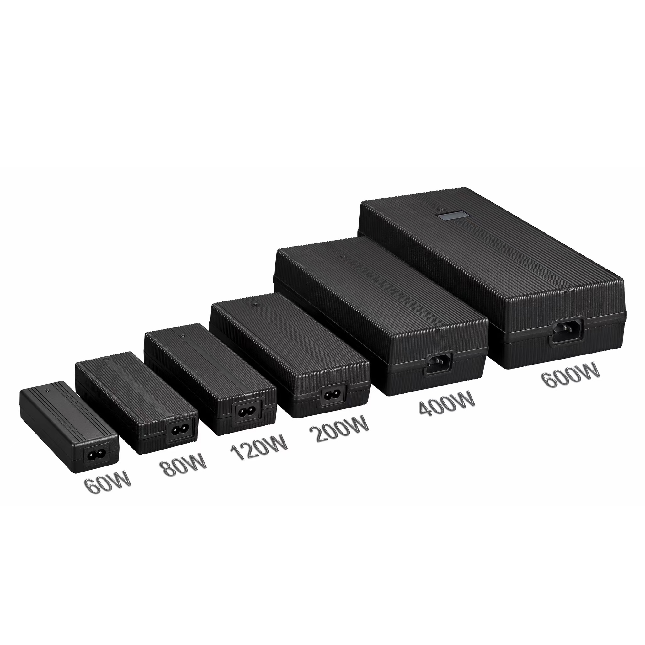 Battery charger units tested on the production line before shipment