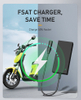 Fuyuang GaN 240W Battery Charger 12.6V-58.8V for Ebike Scooter Forklift Motorcycle, LiFePO4 Lithium AGM GEL Fast Charger