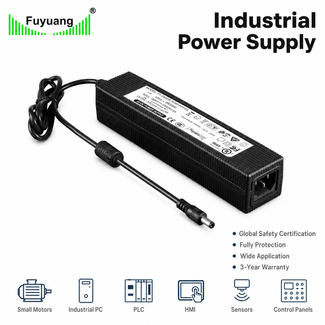 Fuyuang 24V 5A AC-DC Power Supply 120W for LED Display POS System Networking Medical Robotics, 60W-300W Adapter