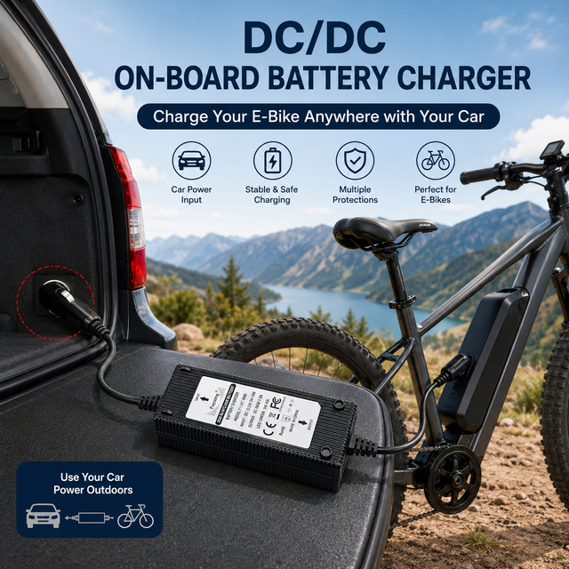 Fuyuang DC-DC On-Board Battery Charger 10-30V Input to 29.4V 2A 58.8W for Ebike Scooter, 60W-200W Li-ion Charger