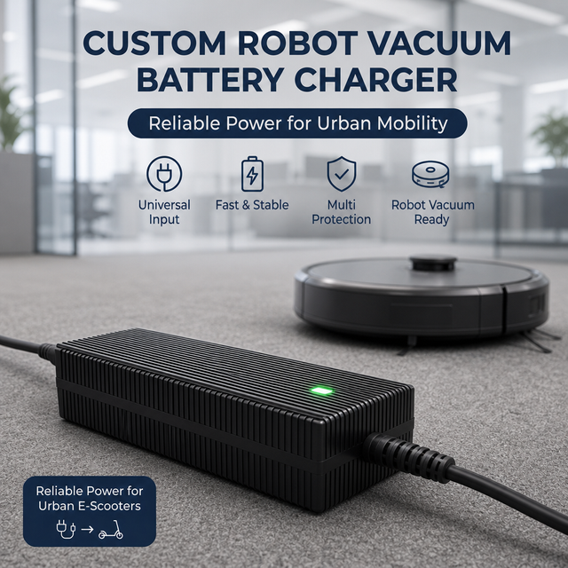 Fuyuang FY2525000 25.2V 5A 8S LiFePO4 Battery Charger for Cordless Stick Vacuums and Floor Scrubbers