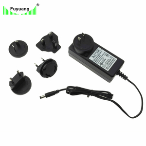 Fuyuang 12V 1.5A 18W Level VI AC/DC Switching Power Adapter with Interchangeable Plug for CCTV and LED