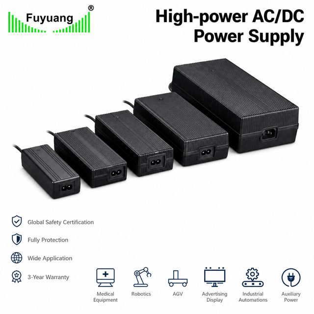 Fuyuang 12V 10A Power Supply Adapter 120W AC-DC for Robotics AGV LED Display Medical Control System, 200W-600W Platform