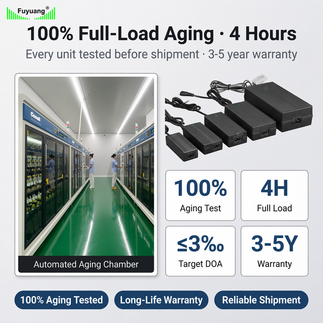 Fuyuang FY6727000 Custom 67.2V 7A Lithium / LiFePO4 Battery Charger, 90W-3000W High Power Charger for E-bike, Scooter and Robot