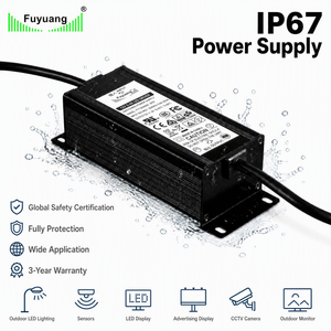 Fuyuang IP67 24V 5A 120W AC/DC Power Supply Adapter 120W-400W for LED, CCTV and Industrial Use