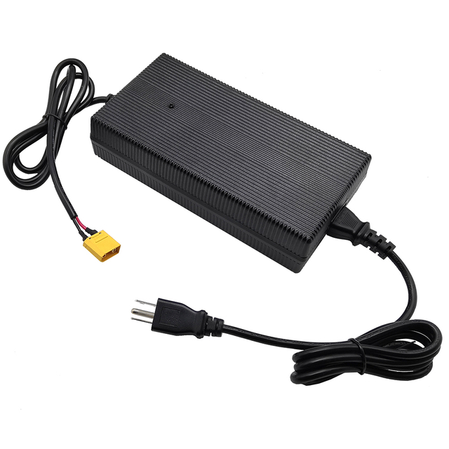 Fuyuang 48V 58.4V Smart Battery Charger 2A-10A 120W-600W with XT60 and XLR Connectors for Robotics, AGV and E-bike