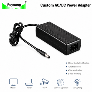 Fuyuang 24W-300W AC/DC Power Adapter 5V 9V 12V 15V 24V 48V 55V for CCTV, Monitor, POS and LED Lighting