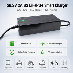 Fuyuang FY2922000 29.2V 2A 8S LiFePO4 Battery Charger for Energy Storage, AGV Robots and Wheelchairs